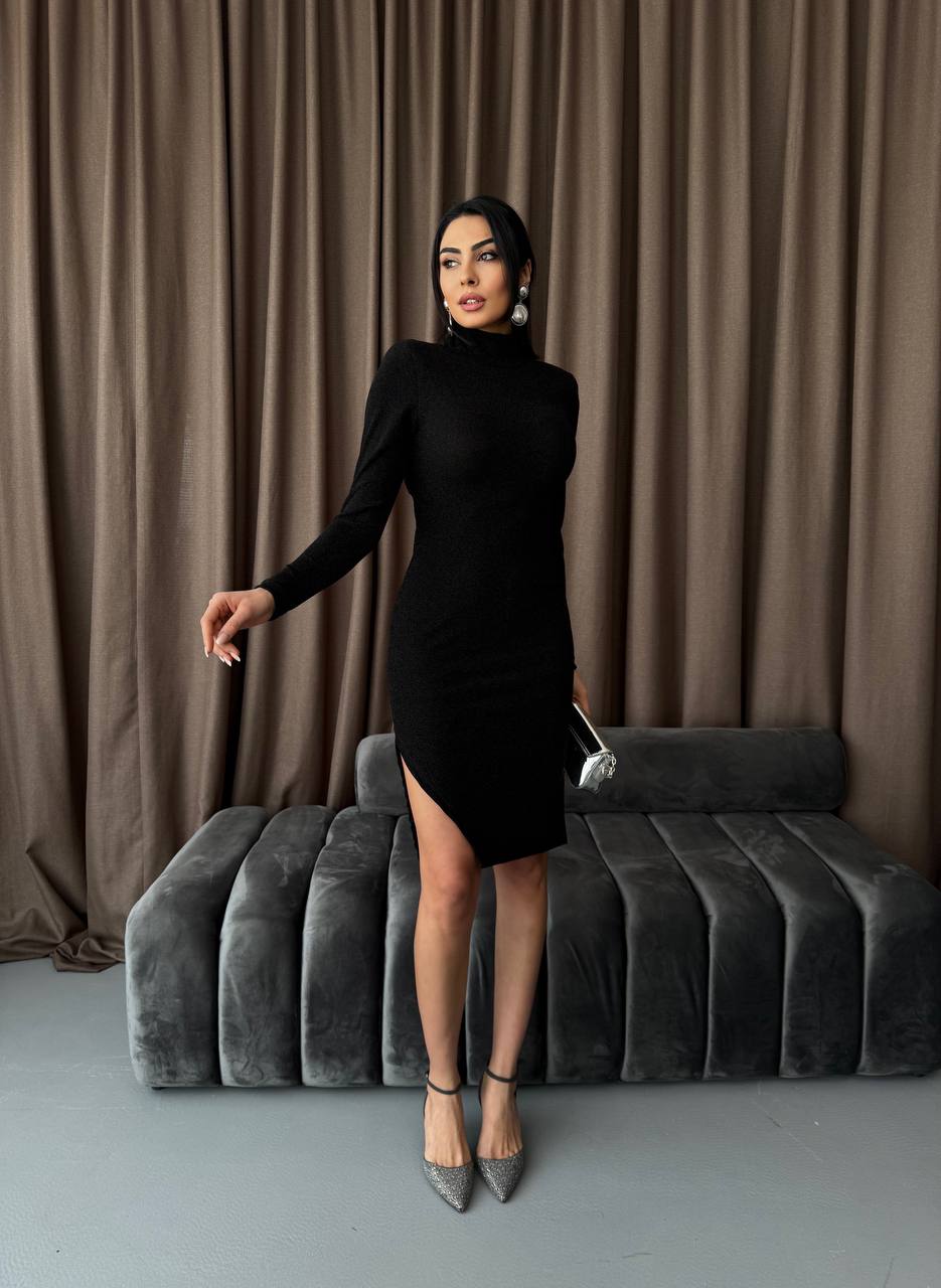 BALIKÇI YAKA SİMLİ ELBİSE